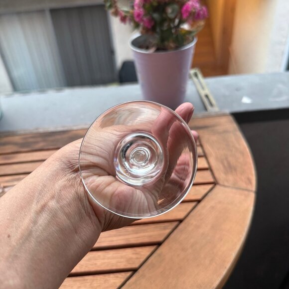 Vintage Crystal Libbey Etched Glass Wine Goblets With Gold Rim & Winter Wonderla - Picture 8 of 8